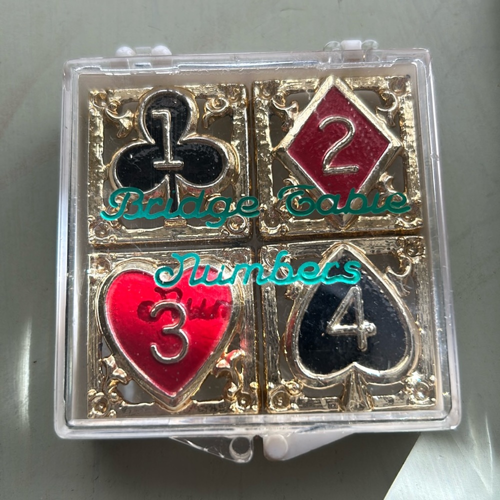 Vintage Bridge Markers for table